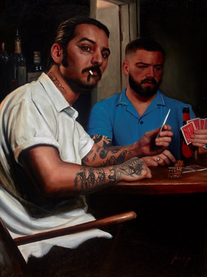 Bad Beat by Vincent Kamp - Varnished Original Painting on Stretched Canvas